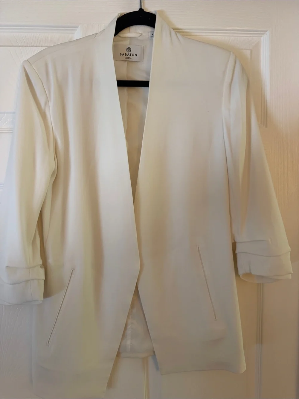 Babaton Cream Open-Front Draped Blazer - Picture 1 of 3